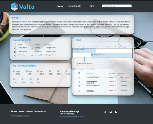 Classic Team Website from Microsoft Partner Valto
