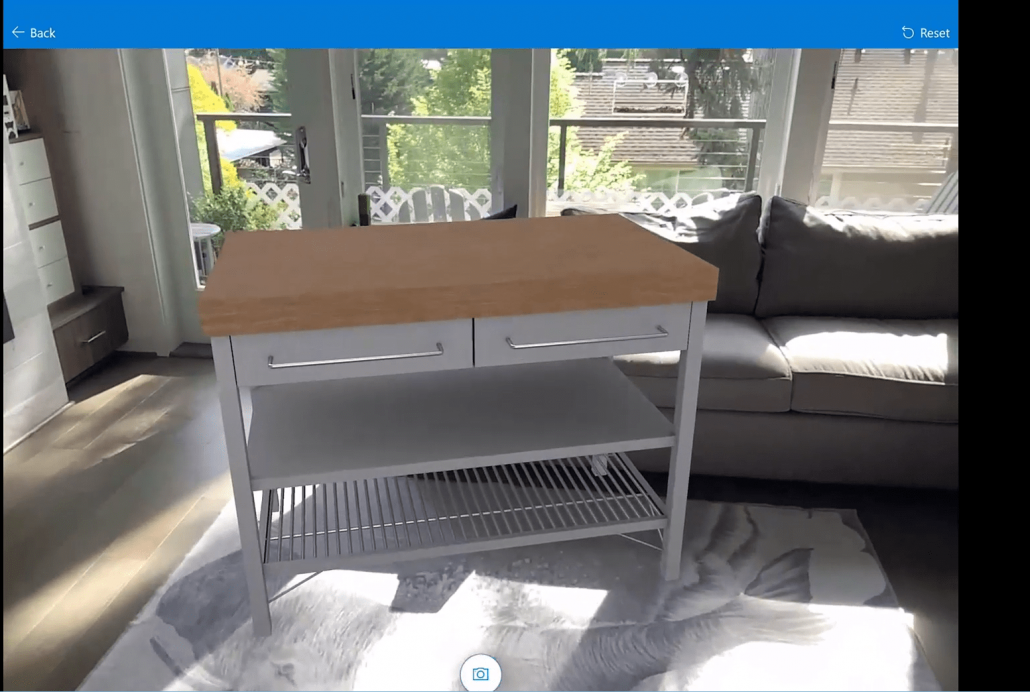 Example of virtual reality furniture in Microsoft powerapps from the business applications summit