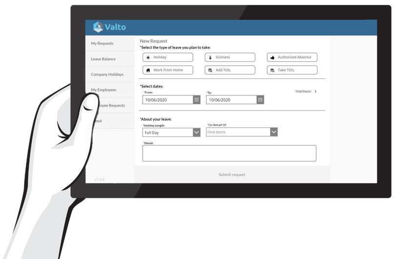 Touchscreen tablet being used as hardware for powerapps