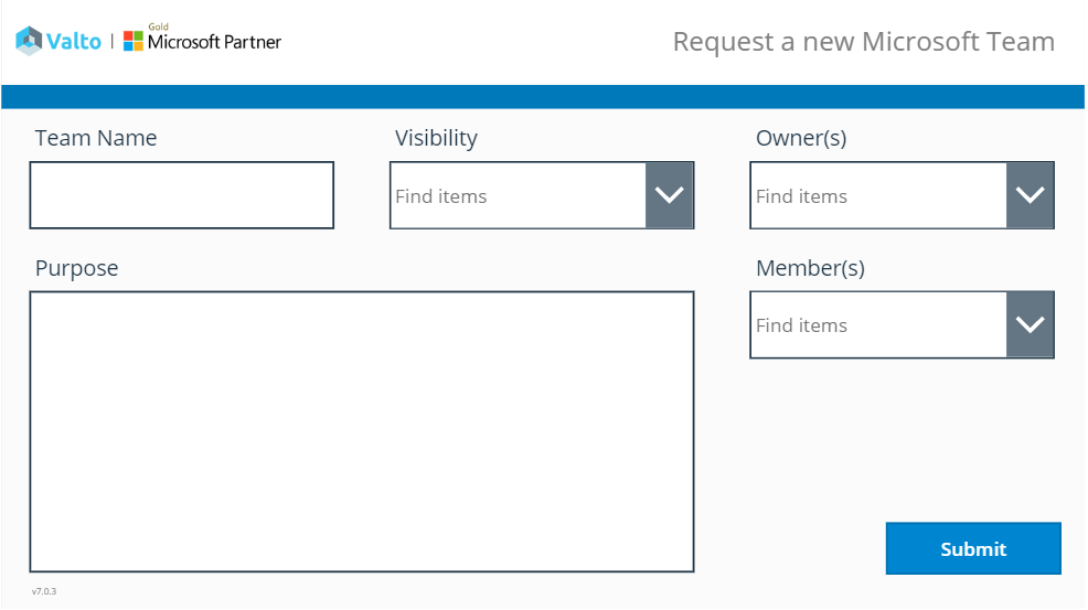 Microsoft Teams Request Form PowerApp