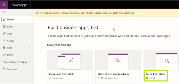 powerapps portal login