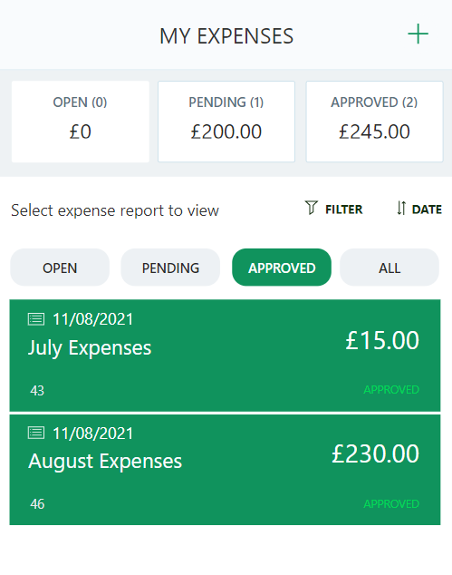Expense Request App Homepage