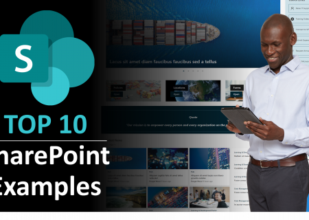 Top 10 SharePoint examples cover for the video