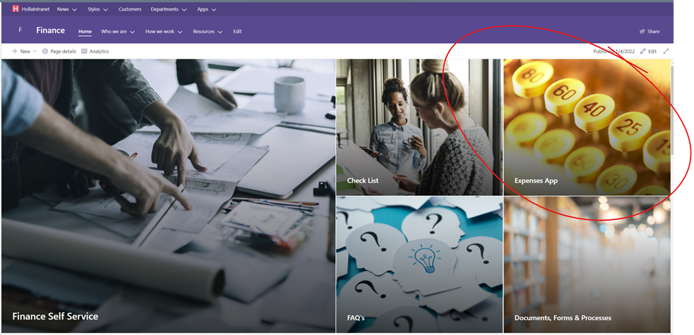 provide expenses powerapp