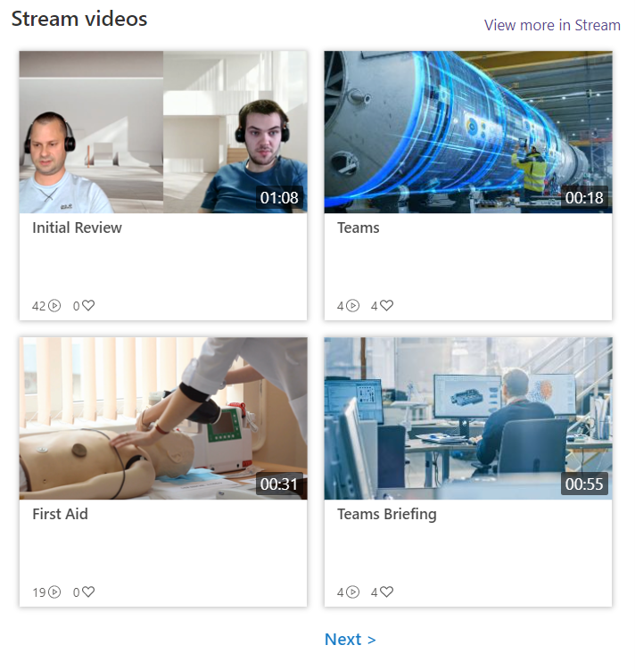 videos displayed in microsoft stream videos displayed in microsoft stream