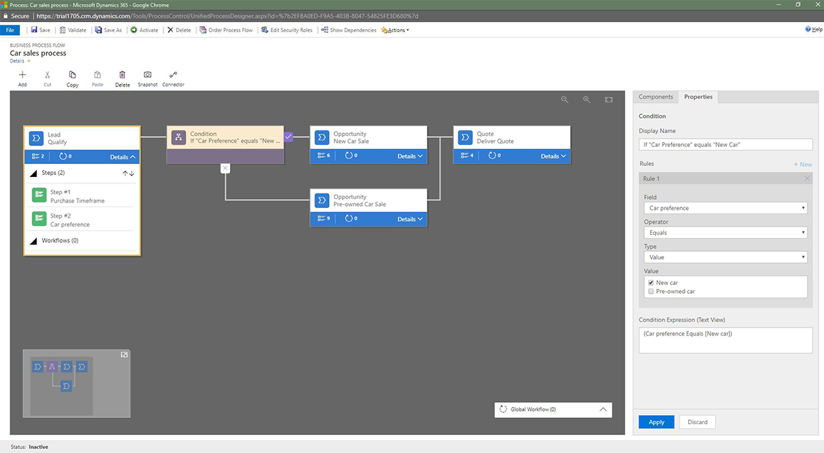 Microsoft Dynamics 365 Business Process Flow Branching - Valto