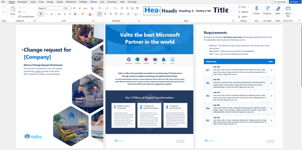 valto rebranded word documents